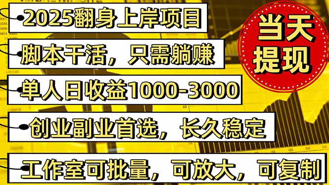 稳定八年美金掘金2.0脚本干活，只需躺赚。单人日收益1000-3000可批量、...-nangewz