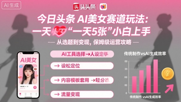今日头条AI美女赛道玩法，一天轻松5张，小白轻松上手-nangewz