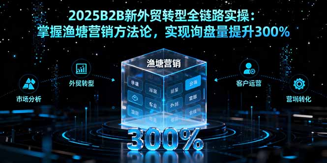 2025B2B新外贸转型全链路实操：掌握渔塘营销方法论，实现询盘量提升300%-nangewz