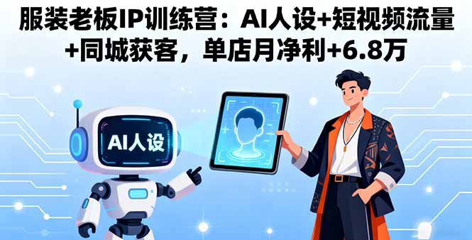 服装老板IP训练营：AI人设+短视频流量+同城获客，单店月净利+6.8万-nangewz