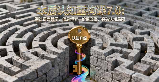本质认知重构课7.0：通过语言哲学、信息博弈、价值交换，突破认知局限-nangewz