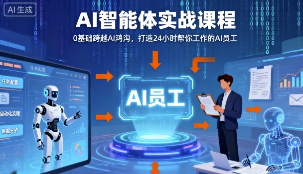 Ai智能体实战课程，0基础跨越Ai鸿沟，打造24小时帮你工作的Ai员工，打破常规，以实战定义Ai-nangewz