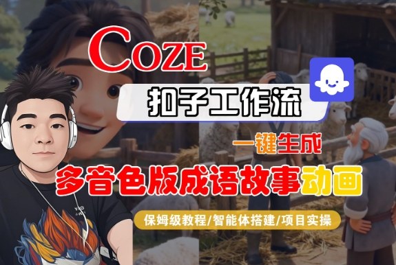 Coze扣子智能体工作流一键生成“多音色版成语故事“动画，全流程保姆级教学-nangewz