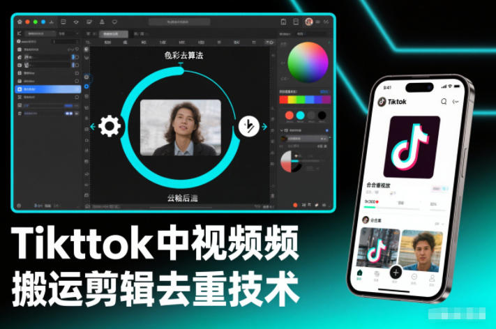 Tiktok中视频纯搬运剪辑去重技术，外来技术，自行测试-nangewz