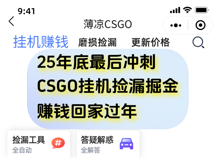 用CSGO游戏挂机捡漏掘金赚钱掘金，一部手机轻松日入500+-nangewz
