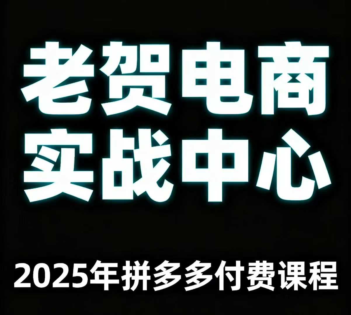 老贺电商2025年拼多多付费课程，用通俗易懂的方法告诉你多多怎么玩-nangewz