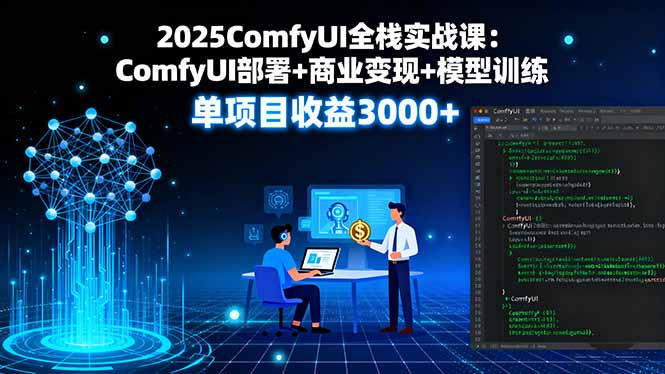 2025ComfyUI全栈实战课：ComfyUI部署+商业变现+模型训练，单项目收益3000+-nangewz
