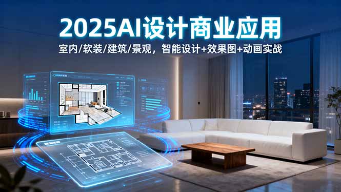 2025AI设计商业应用：室内/软装/建筑/景观，智能设计+效果图+动画实战-nangewz