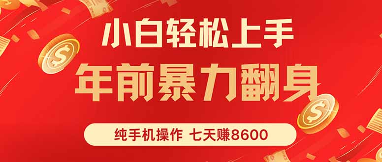 七天狂赚8600，小白纯手机操作，日入1000+-nangewz