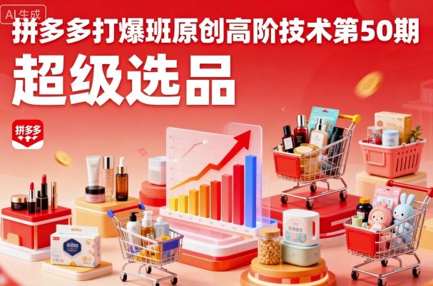 拼多多打爆班原创高阶技术第50期，超级选品-nangewz