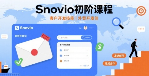 Snovio初阶课程，客户开发技能，外贸开发信-nangewz