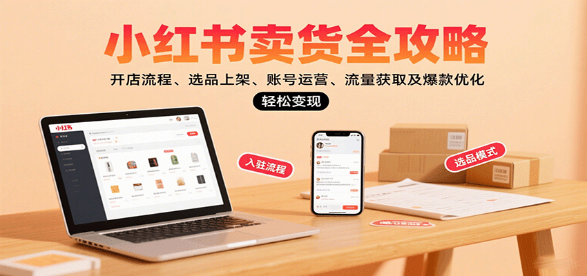 小红书卖货全攻略：开店流程、选品上架、账号运营、流量获取及爆款优化，轻松变现-nangewz