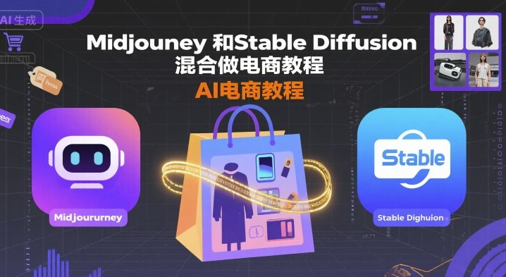 Midjourney和Stable Diffusion混合做电商教程-ai电商教程-nangewz