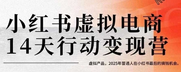 小红书虚拟电商14天变现训练营，虚拟产品，2025年普通人在小红书最后的搞钱机会(更新)-nangewz