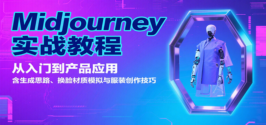 Midjourney实战教程：从入门到产品应用，含生成思路、换脸材质模拟与服装创作技巧-nangewz