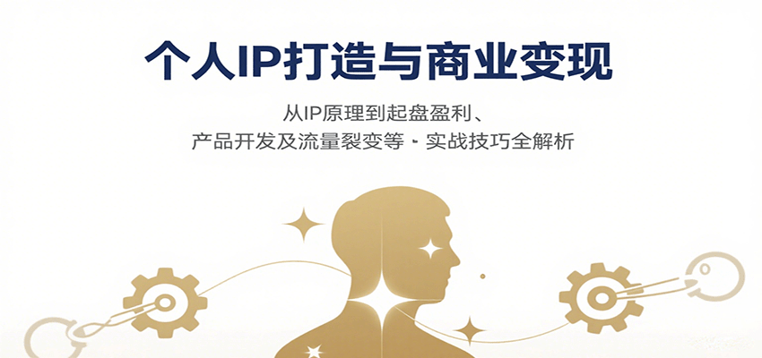 个人IP打造与商业变现，从IP原理到起盘盈利、产品开发及流量裂变等实战技巧全解析-nangewz
