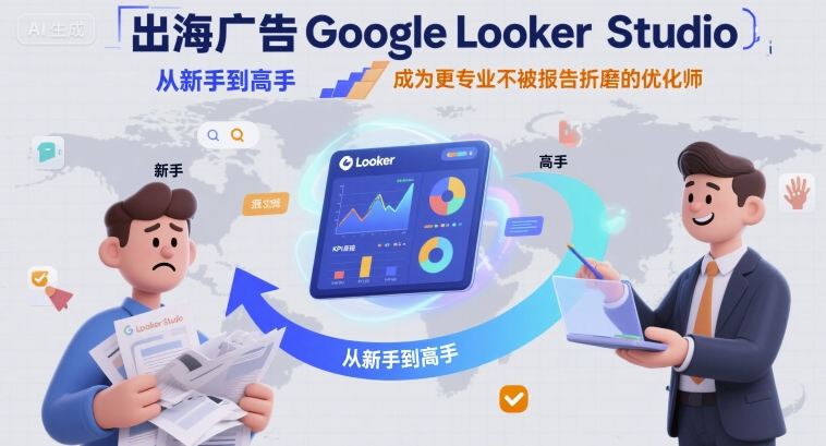 出海广告Google Looker Studio从新手到高手，成为更专业不被报告折磨的优化师-nangewz