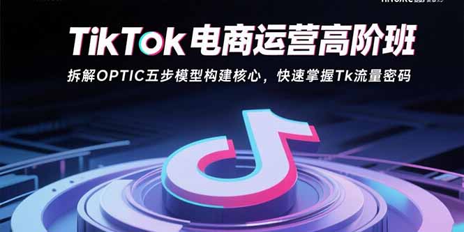 TikTok电商运营高阶班：拆解OPTIC五步模型构建核心，快速掌握Tk流量密码-nangewz