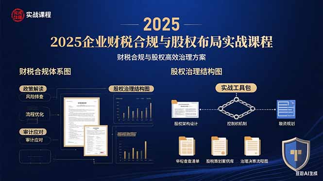 2025企业财税合规与股权布局的实战课程：财税合规与股权高效治理方案-nangewz