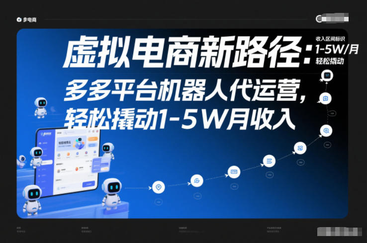 虚拟电商新路径：多多平台机器人代运营，轻松撬动1-5W月收入【揭秘】-nangewz