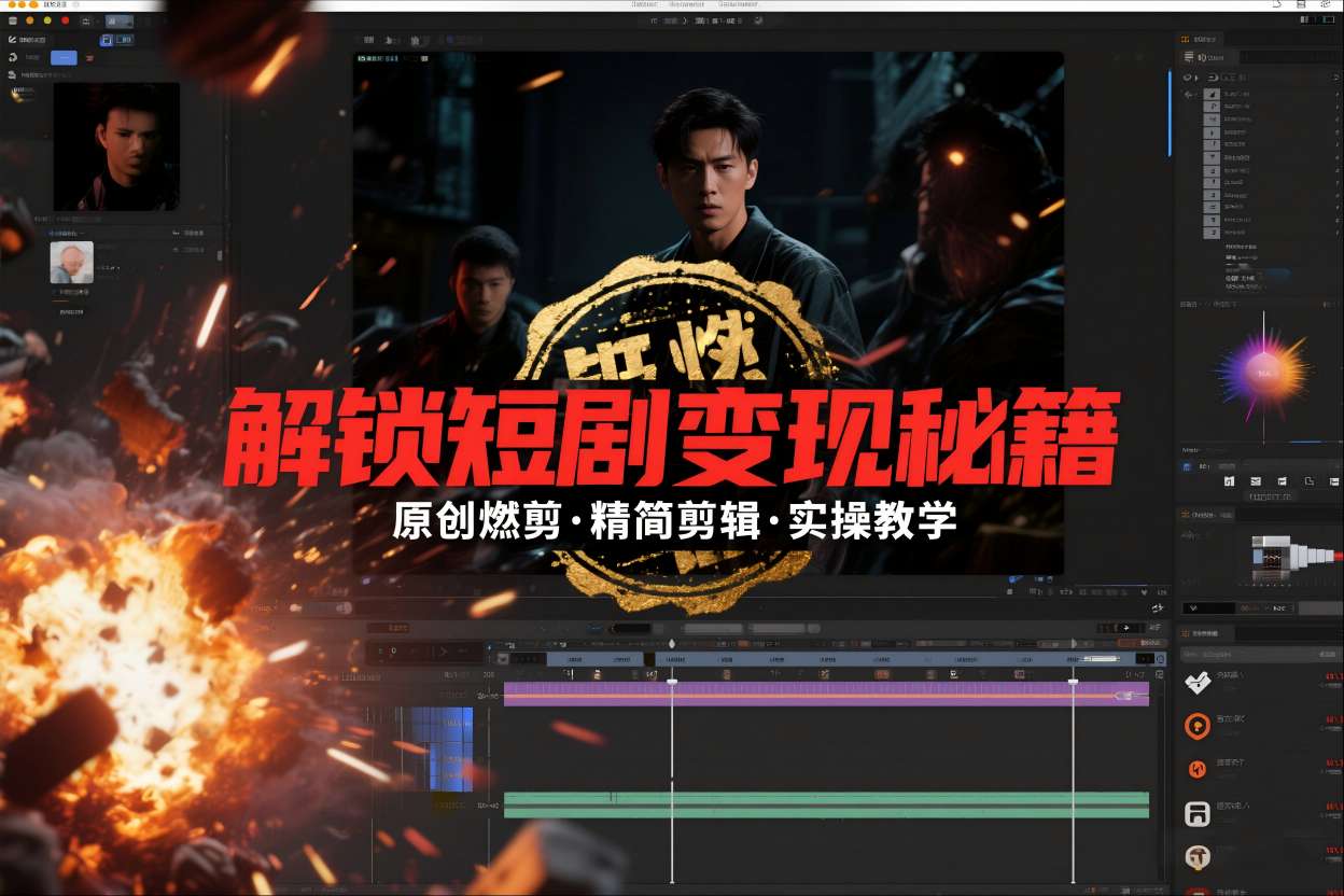 短剧拉新之原创燃剪精简剪辑实操课，解锁短剧变现秘籍-nangewz