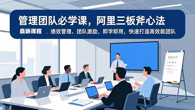 管理团队必学课，阿里三板斧心法、绩效管理、团队激励，即学即用，快速打造高效能团队-nangewz