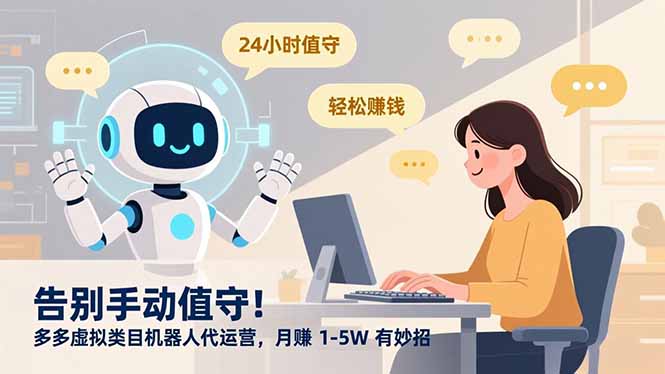 告别手动值守！多多虚拟类目机器人代运营，月赚 1-5W 有妙招-nangewz