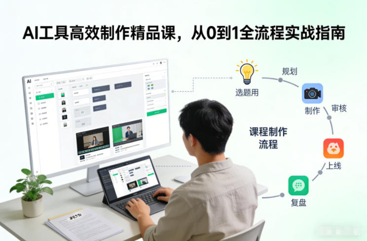 AI工具高效制作精品课，从0到1全流程实战指南-nangewz