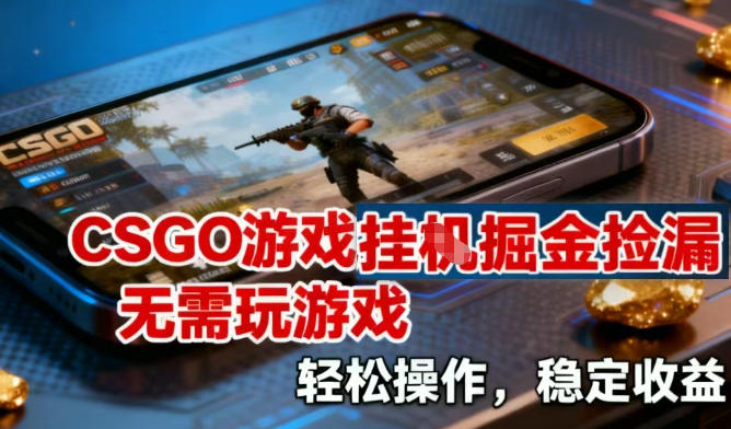 CSGO游戏挂G掘金捡漏，不需要玩游戏，操作简单，收益稳定【揭秘】-nangewz