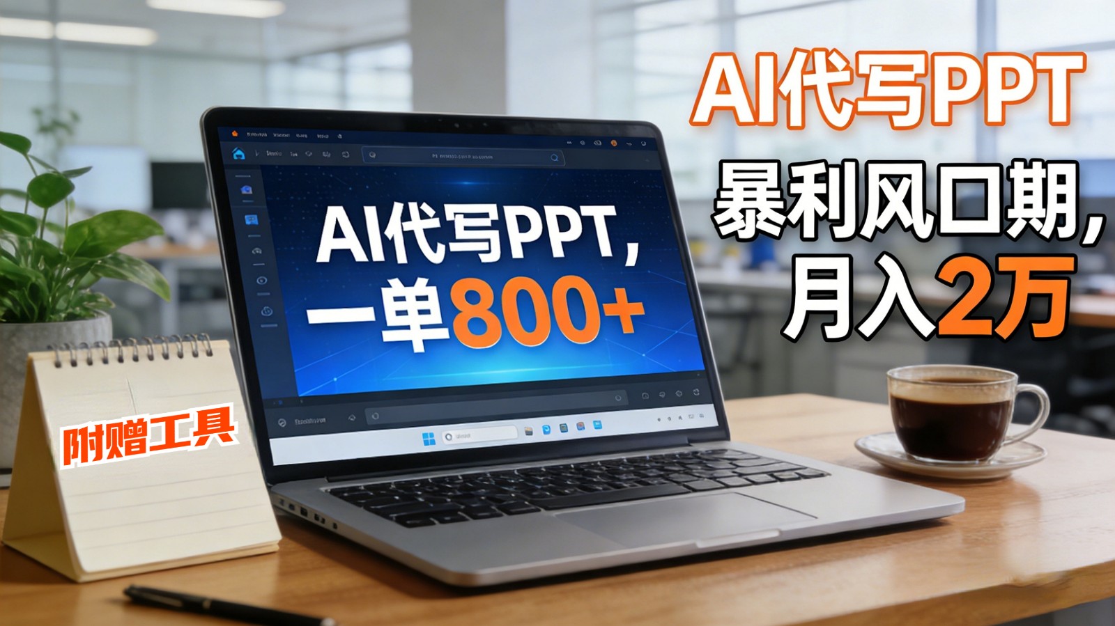 AI 代写做 PPT！一单狂赚 800+，风口期月入 2 万(工具 + 提示词直接送)-nangewz